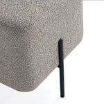 Load image into Gallery viewer, Khaki Cube-Shaped Boucle Stool #100042
