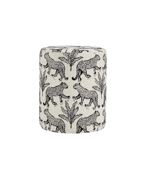 The Leopard Jacquard Ottoman ( Beige Jacquared ) Get Set Style Furniture