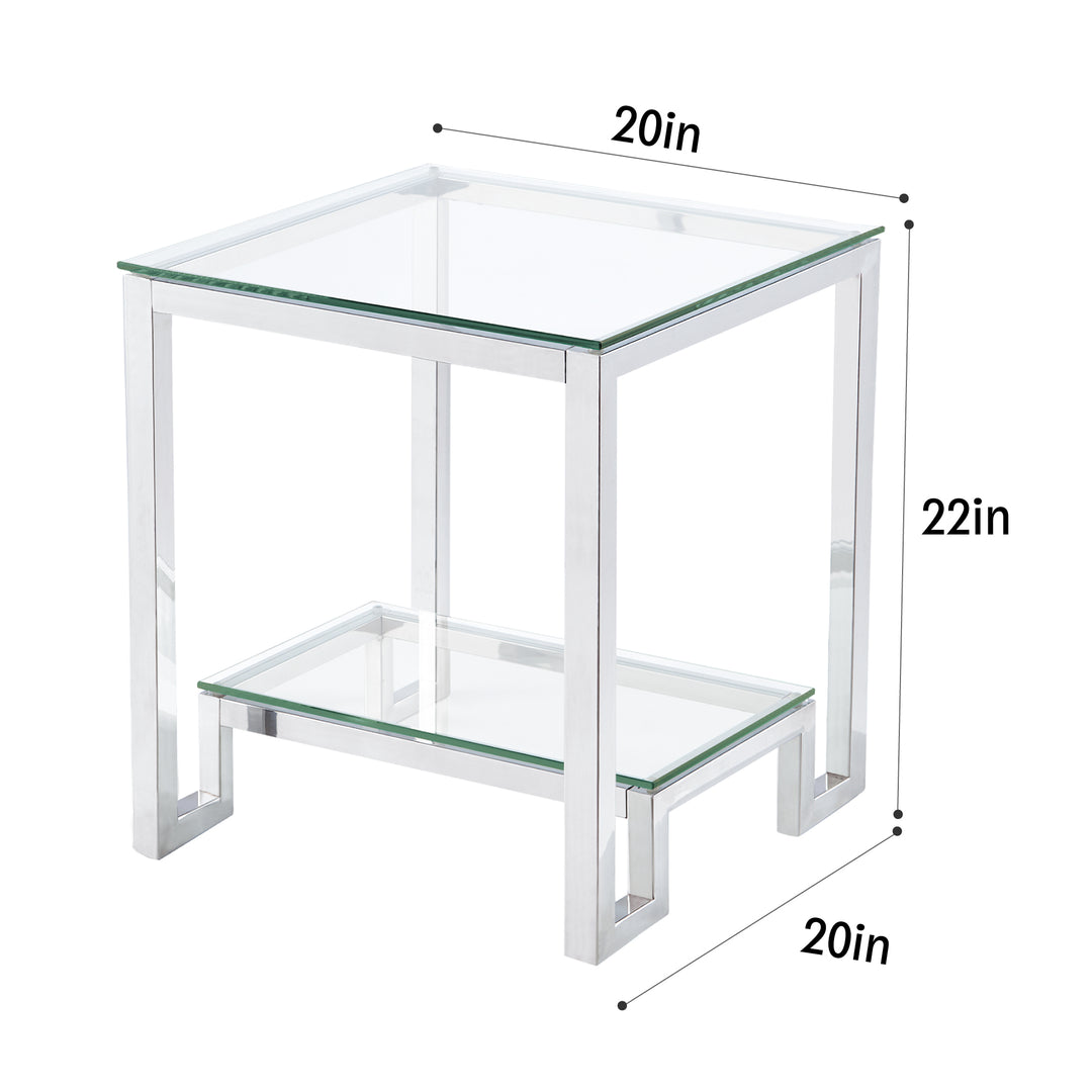 Glass End Table