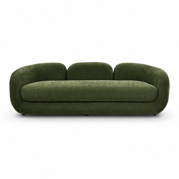 Sienna Curved Sofa - Olive Green Get Set Style Furniture