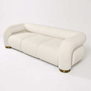 Aurelia Channel-Tufted Sofa (White) Get Set Style Furniture