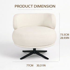 Marlowe Swivel Lounge Chair (White) Get Set Style Furniture