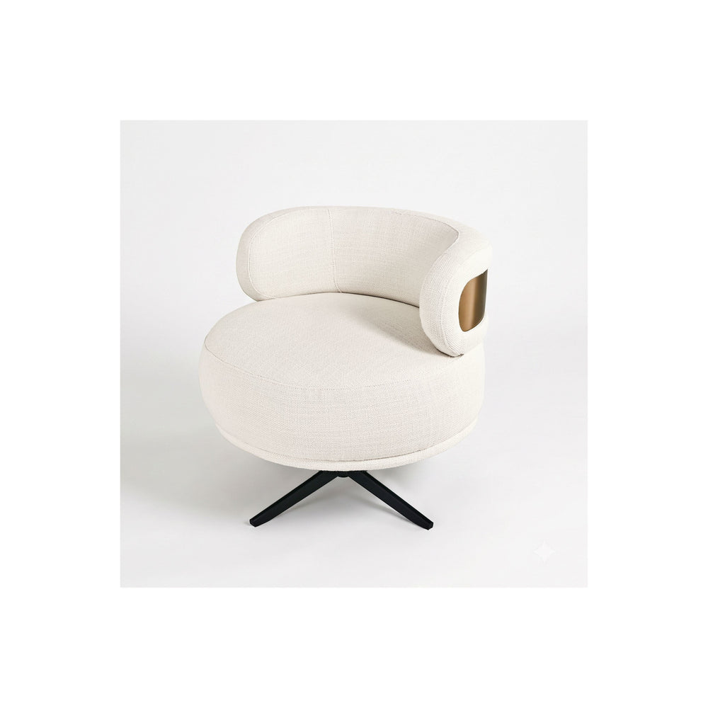 Marlowe Swivel Lounge Chair (White) Get Set Style Furniture