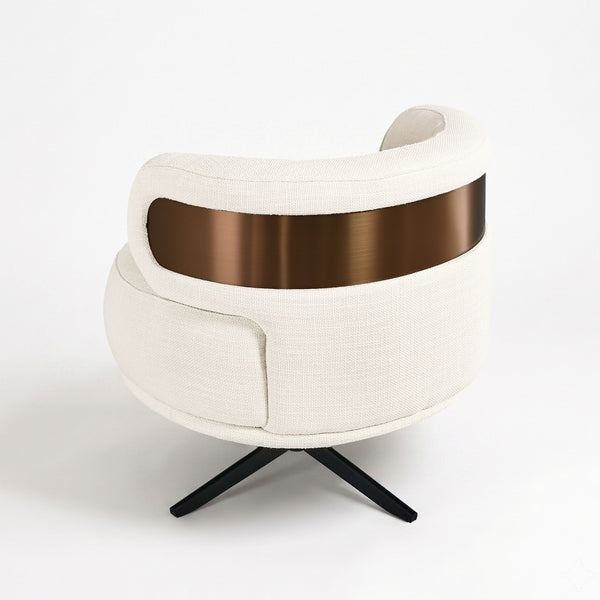 Marlowe Swivel Lounge Chair (White) Get Set Style Furniture