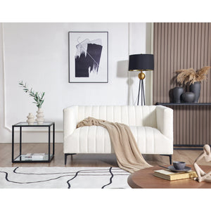 White Tufted Sofa 2 Seaters #020003 Get set style furniture