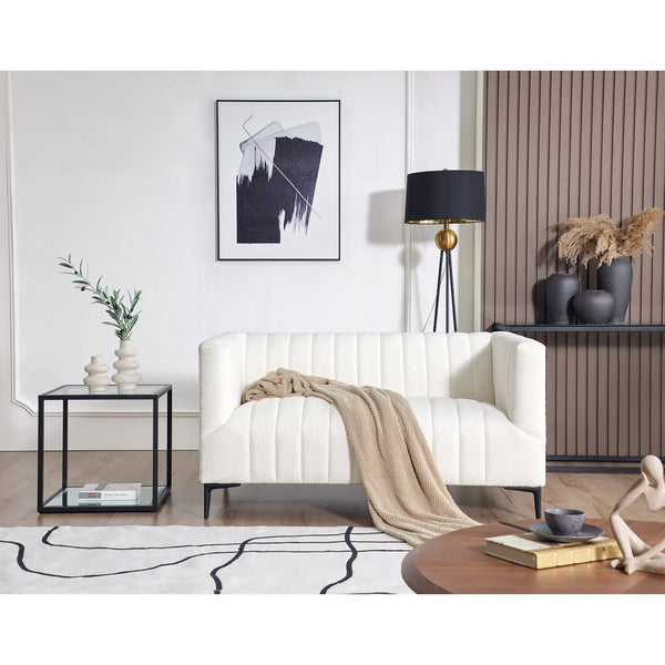 White Tufted Sofa 2 Seaters #020003 Get set style furniture