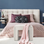 Load image into Gallery viewer, Shaped Boucle Ottoman
