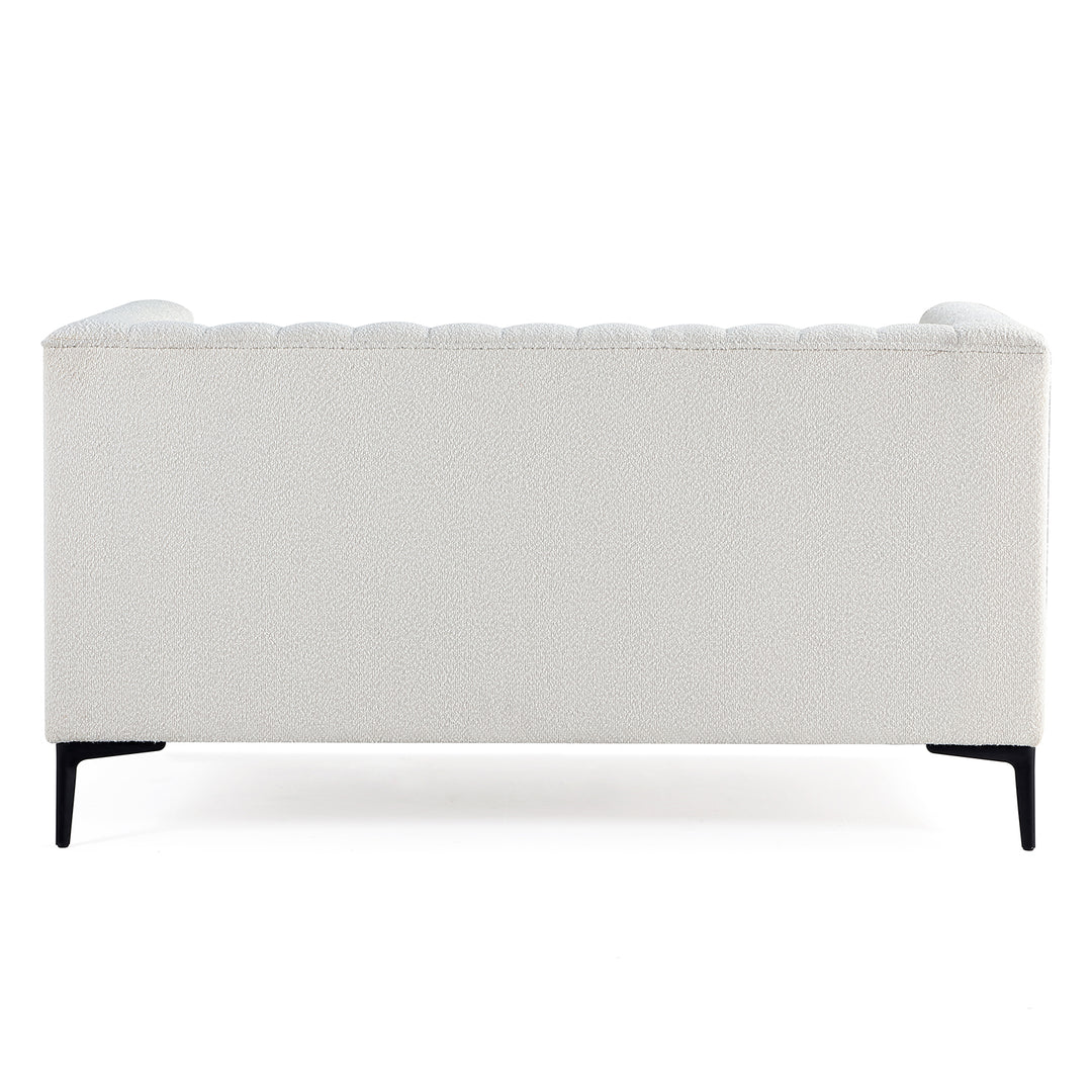 White Tufted Sofa 2 Seats #020003