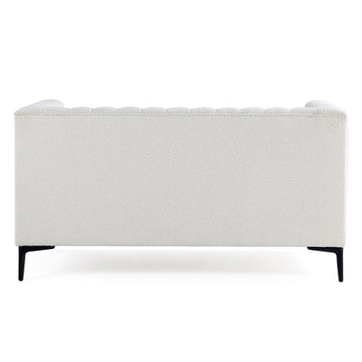 White Tufted Sofa 2 Seats #020003