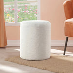 Load image into Gallery viewer, Paulo  Round Boucle Ottoman with Comfy Padded Seat
