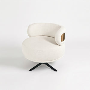 Marlowe Swivel Lounge Chair (White) Get Set Style Furniture