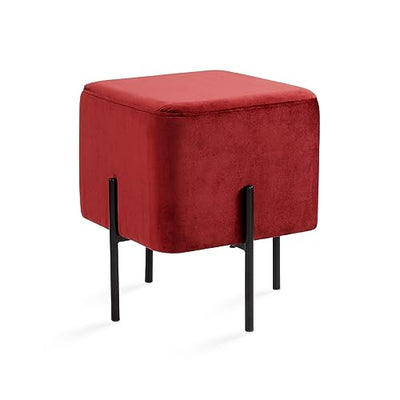 Red Cube-Shaped Stool #100054