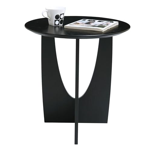 Black Round End Table #400010