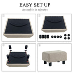 Load image into Gallery viewer, Khaki Foot Rest Stool #100065

