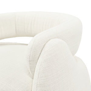 Echo Bouclé Barrel Chair (White) Get Set Style Furniture