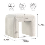 Load image into Gallery viewer, Shaped Boucle Ottoman
