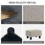 Load image into Gallery viewer, Luxora Rectangle Khaki Boucle Small Foot Stool
