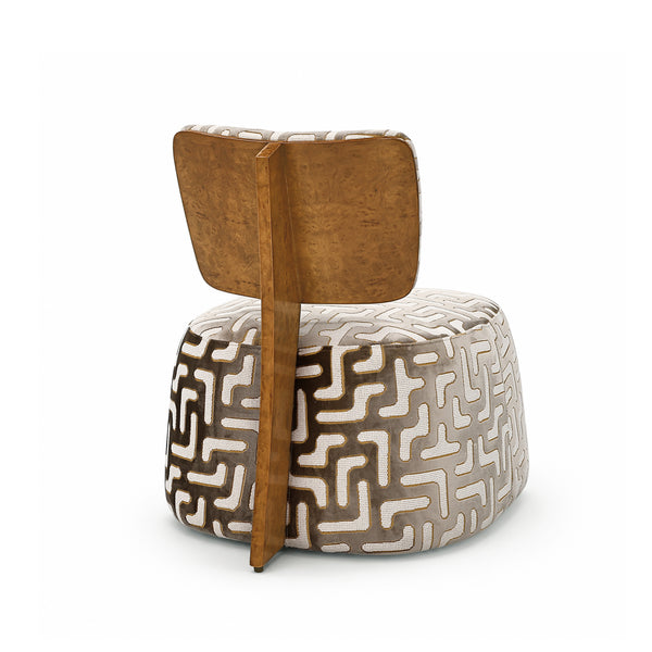 Kuba Burl Wood Accent Chair Get Set Style Furniture