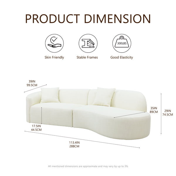 4 seater Sofa 2P : 132*97*76cm  Chaise:148*147*76cm Get Set Style Furniture