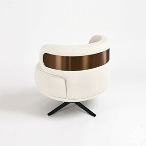 Marlowe Swivel Lounge Chair (White) Get Set Style Furniture
