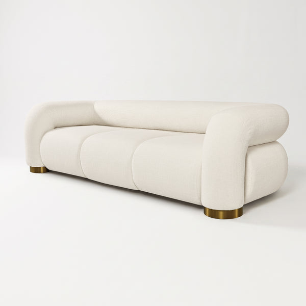 Aurelia Channel-Tufted Sofa (White) Get Set Style Furniture