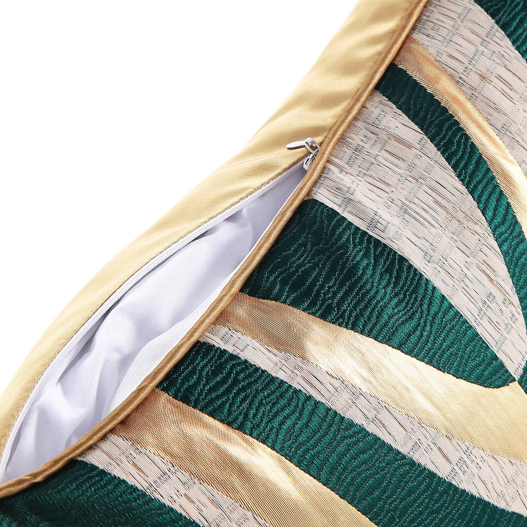 Stylish Green-Gold Throw Pillow Covers