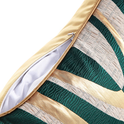 Stylish Green-Gold Throw Pillow Covers