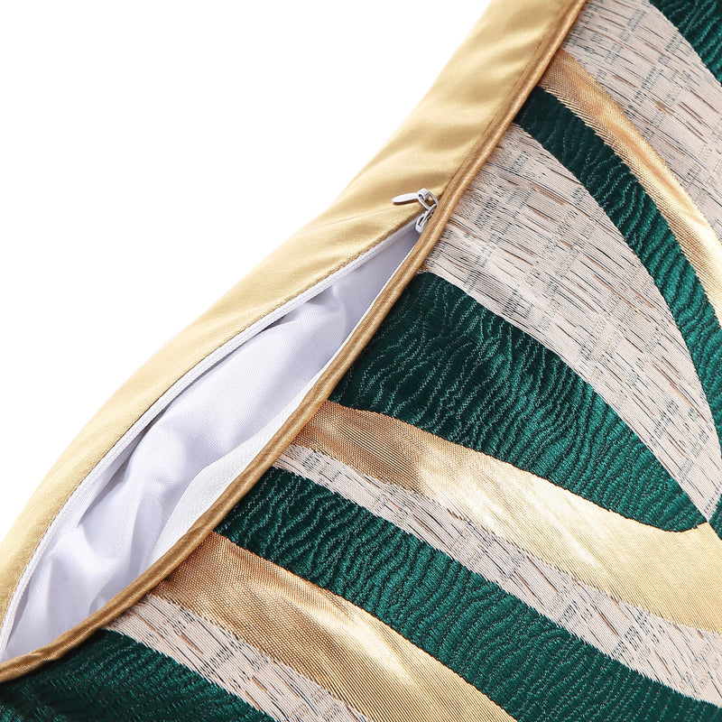 Stylish Green-Gold Throw Pillow Covers
