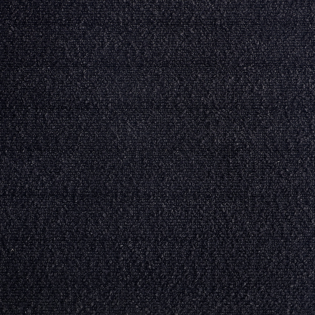 Black U Shaped Boucle Ottoman #100044