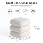 Load image into Gallery viewer, Geometric Ottoman with Rotating Base, 17.5in Accent Vanity Stool Multi-Functional Lounge Footrest or Extra Seating for Living Room, Bedroom, or Entryway (White) #100301