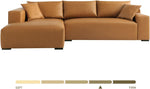 Load image into Gallery viewer, 113&quot; Wide Sectional Leather Sofa, Modern L-Shaped Sofa Couch with Chaise
