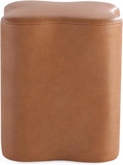 Flower Shaped Accent Stool: Plush petal-shaped ottoman. Adds a chic, cozy touch to your living room, bedroom(Brown) #100194