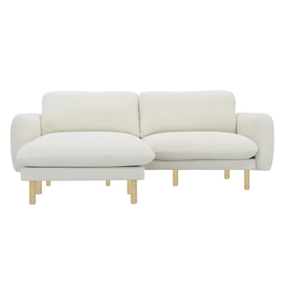 Off White Modern L Shape Sectional Sofa #100212