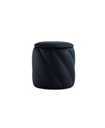 Load image into Gallery viewer, Black Faux Leather Storage Ottoman #100135