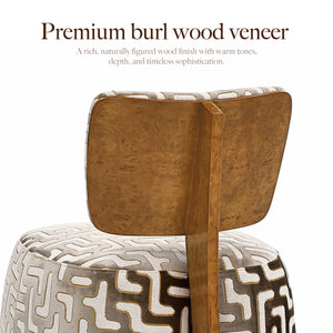 Kuba Burl Wood Accent Chair Get Set Style Furniture
