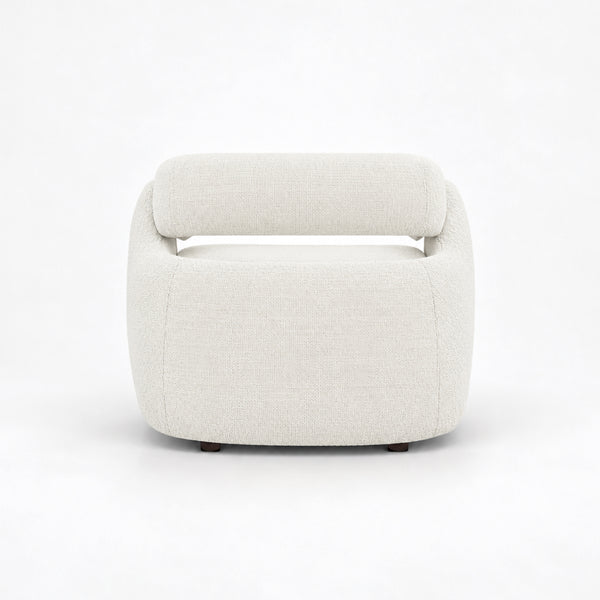 Echo Bouclé Barrel Chair (White) Get Set Style Furniture