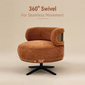 Marlowe Swivel Lounge Chair (Terracotta) Get Set Style Furniture