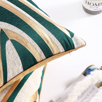 Stylish Green-Gold Throw Pillow Covers