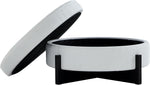 Load image into Gallery viewer, White Round Ottoman Coffee Table with Storage #120011
