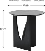 Load image into Gallery viewer, Black Round End Table #400010
