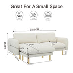 Load image into Gallery viewer, Off White Modern L Shape Sectional Sofa #100212
