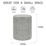 Load image into Gallery viewer, Dark Grey Velvet Round Ottoman #100143
