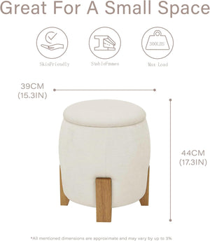 Pillar Round Storage Ottoman Get Set Style Furniture