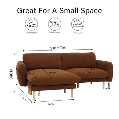Chestnut Modern L Shape Sectional Sofa #100210