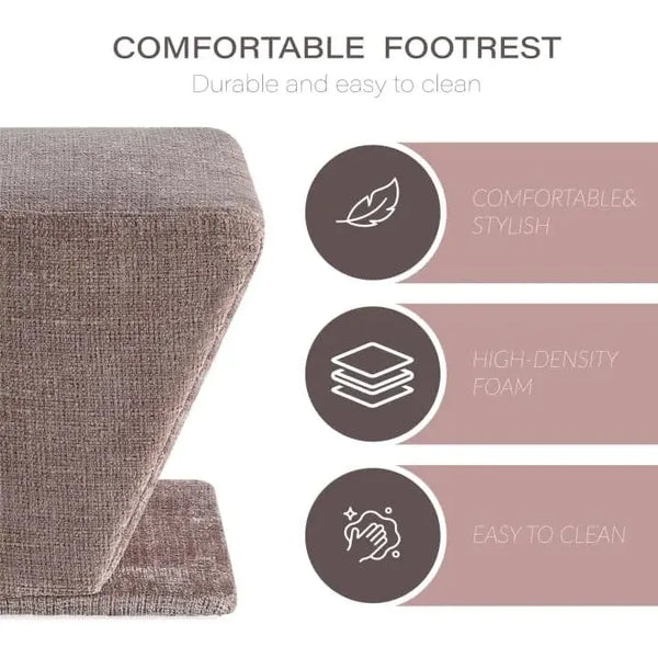 Diamond Plush Ottoman Get Set Style Furniture