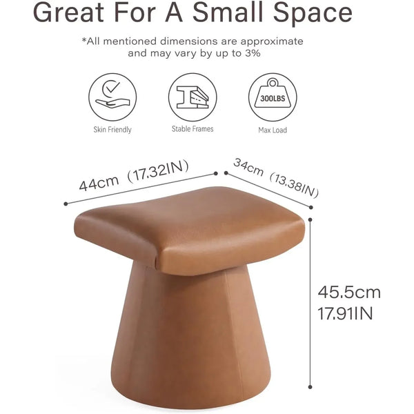 Archer Leather Saddle Ottoman Get Set Style Furniture