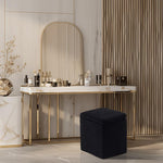 Load image into Gallery viewer, Black Square Ottoman With Storage #100120
