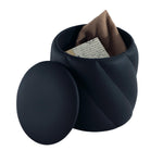 Load image into Gallery viewer, Black Faux Leather Storage Ottoman #100135