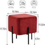 Load image into Gallery viewer, Red Cube-Shaped Stool #100054
