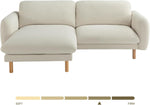 Load image into Gallery viewer, Off White Convertible Sectional Sofa, Modern L Shape Couches with Left/Right Chaise, 86&quot;Wide Mid-Century Sofa with Reversible Cushions
